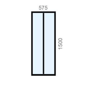 Verrière sur mesure atelier L575 x H1500