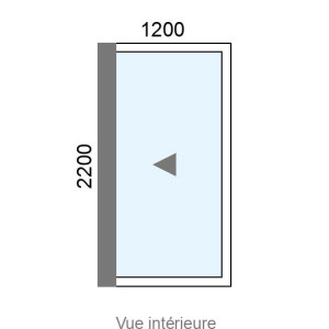 Coulissant Alu galandage 1 vantail L1200 x H2200