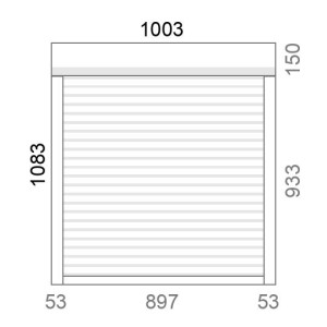 Volet roulant rénovation motorisé solaire radio A-OK L1008 x H1086