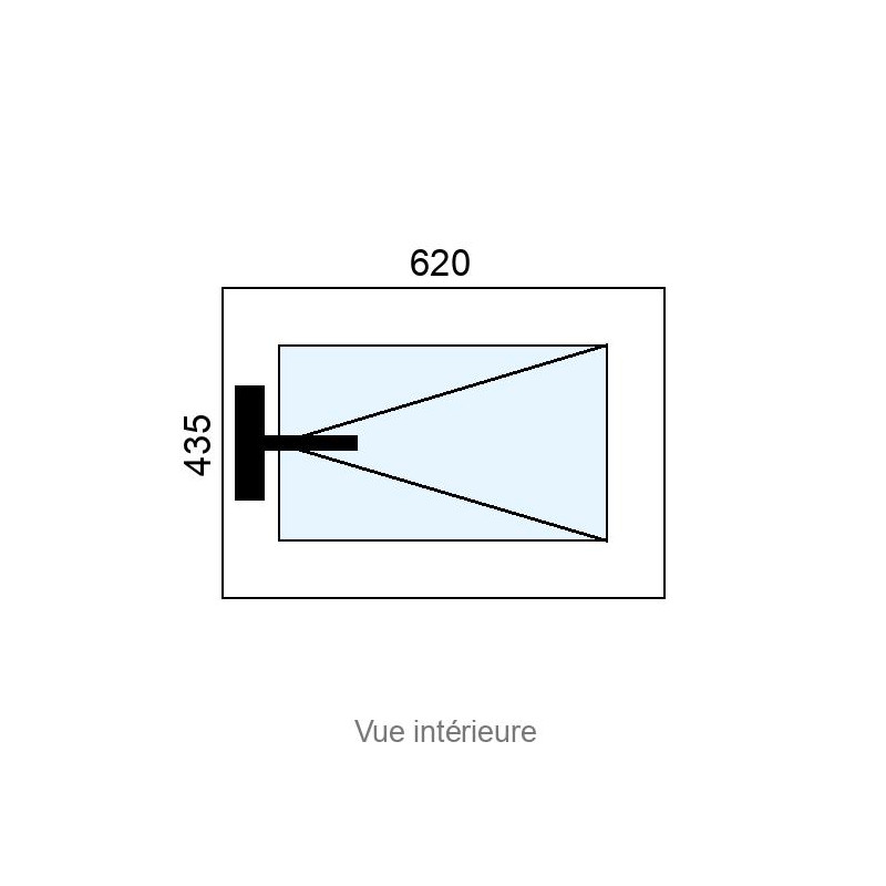 small-Fenêtre PVC plaxé 1 vantail L620 x H435