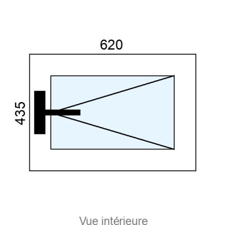 Fenêtre PVC plaxé 1 vantail L620 x H435