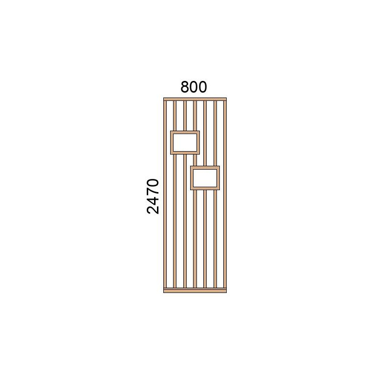 small-Claustra bois avec niches L800xH2470