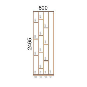 Claustra bois Modèle Intime L800xH2465