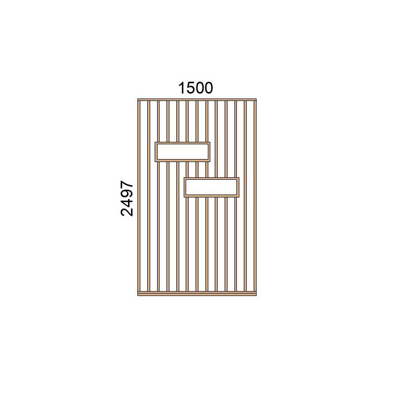 small-Claustra bois avec niches L1500xH2497