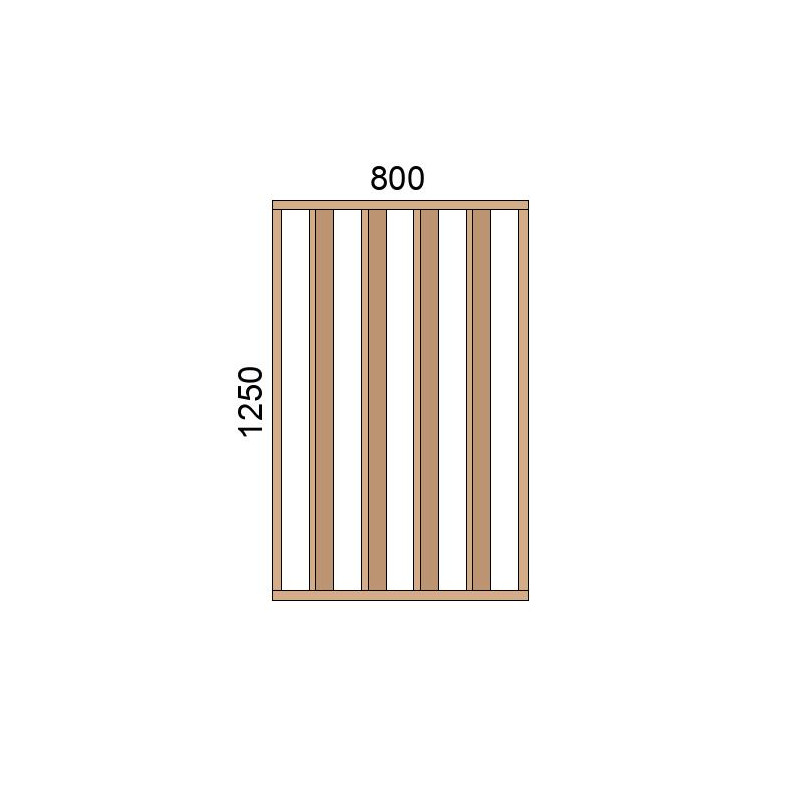 small-Claustra bois lames verticales inclinées L800xH1250