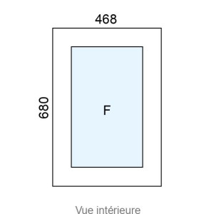 Châssis Alu Fixe L468 x H680