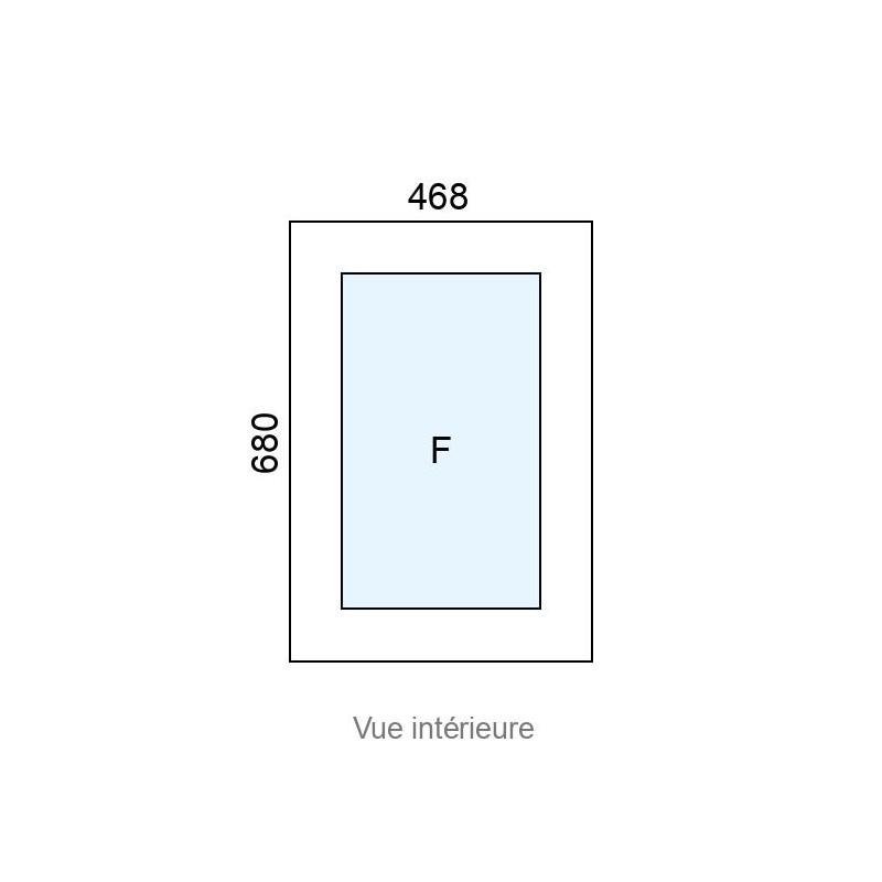 small-Châssis Alu Fixe L468 x H680