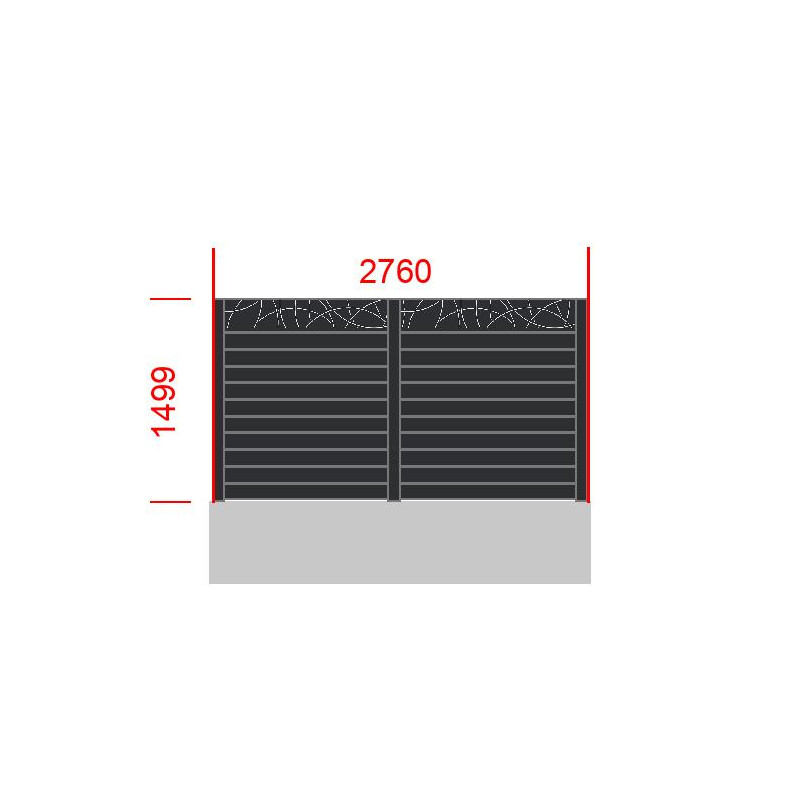 small-Elément de clôture L2760  x  H1499