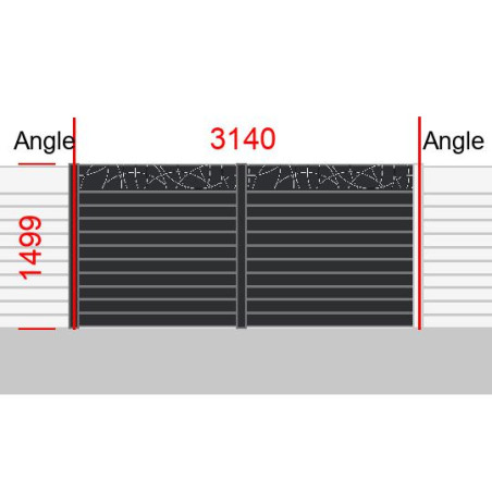 Elément de clôture L3140  x  H1499