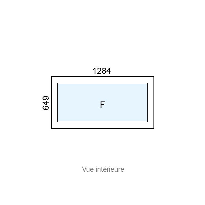 small-Châssis Alu Fixe L1284 x H649