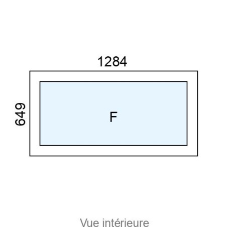 Châssis Alu Fixe L1284 x H649