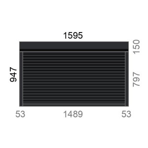 Volet roulant rénovation motorisé solaire radio IO RS100 L1600 x H950