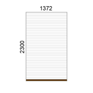 Tablier de volet roulant A56 L1372 x H2300 mm