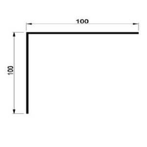 Lot de 2 x Cornière  100x100 en PVC Lg  2100 mm coloris Blanc