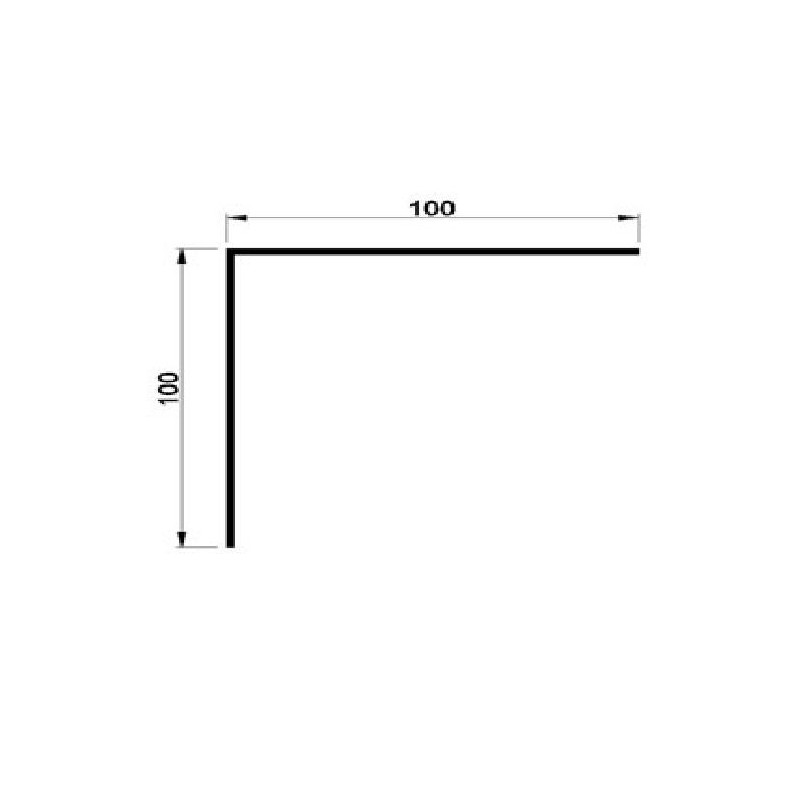 small-Lot de 2 x Cornière  100x100 en PVC Lg  2100 mm coloris Blanc