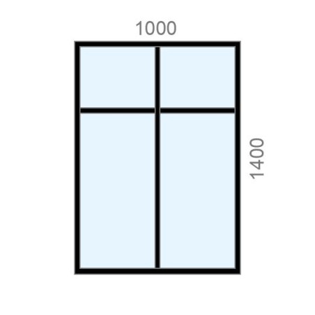 Verrière sur mesure artiste L1000 x H1400