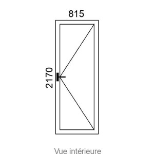 Porte de service PVC L815 x H2170