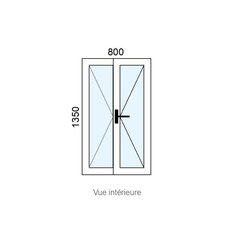 small-Fenêtre PVC plaxé 2 vantaux L800 x H1350