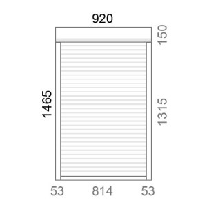 Volet roulant rénovation motorisé radio A-OK L920 x H1465