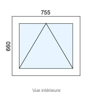 Châssis à Soufflet PVC plaxé L755 x H660