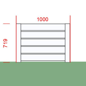 Elément de clôture L1000  x  H719