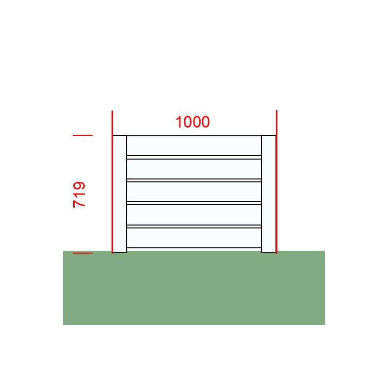 small-Elément de clôture L1000  x  H719