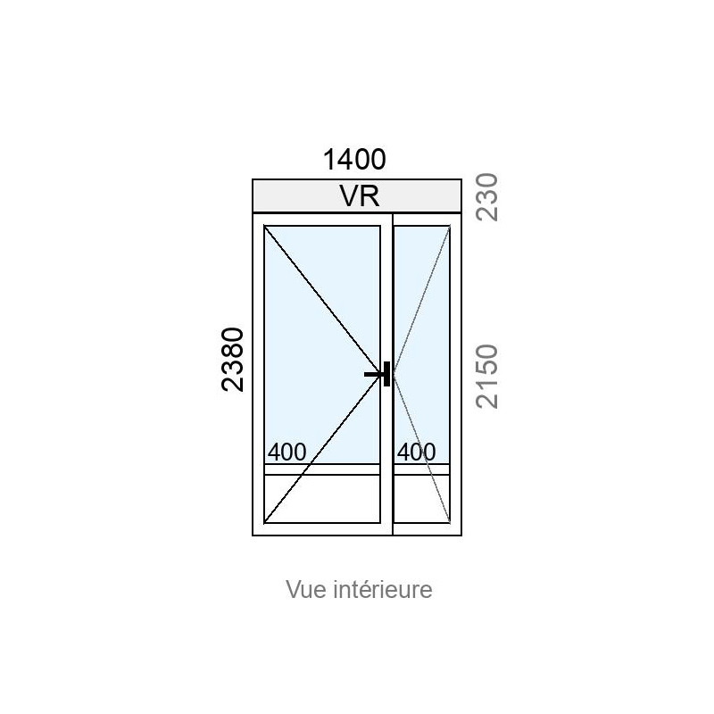 small-Porte-fenêtre PVC plaxé 2 vantaux L1400 x H2150