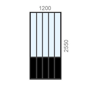 Cloison verrière sur mesure atelier L1200 x H2550