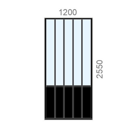 Cloison verrière sur mesure atelier L1200 x H2550