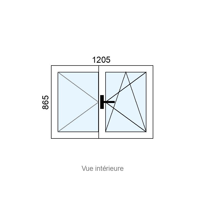 small-Fenêtre PVC OB 2 vantaux L1205 x H865