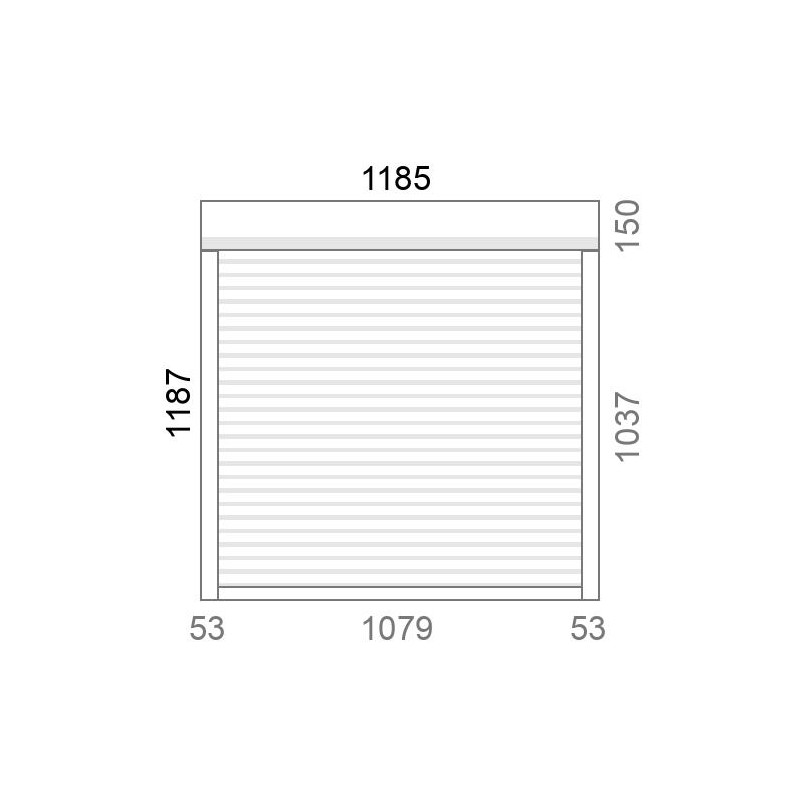 small-Volet roulant rénovation motorisé solaire radio IO RS100 L1190 x H1190