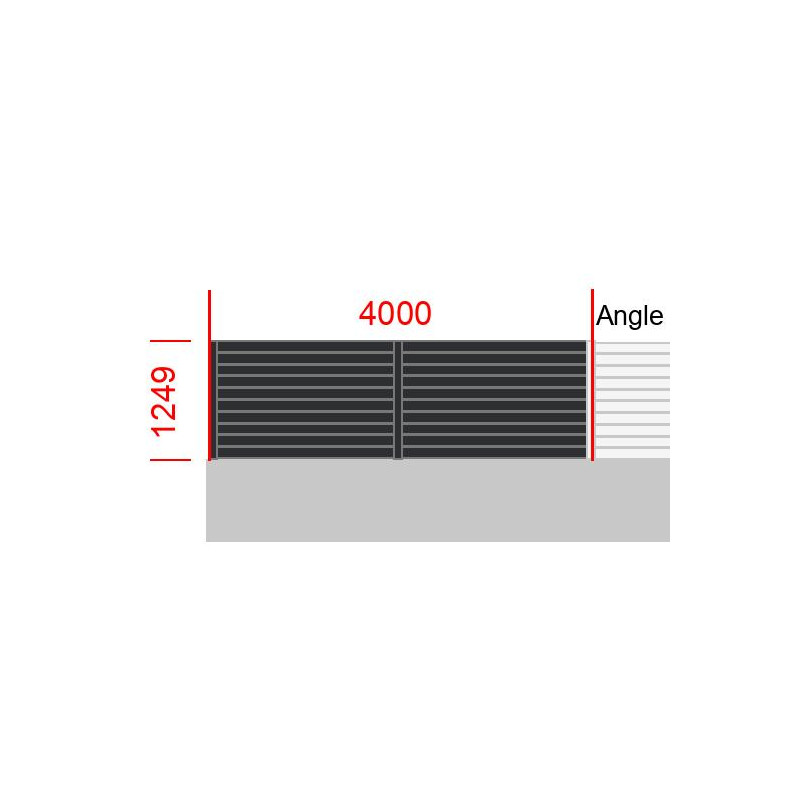 small-Elément de clôture L4000  x  H1249