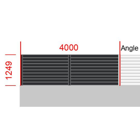 Elément de clôture L4000  x  H1249
