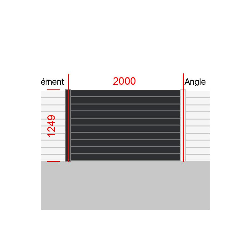 small-Elément de clôture L2000  x  H1249