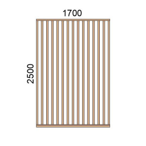 Claustra bois lames verticales L1700xH2500