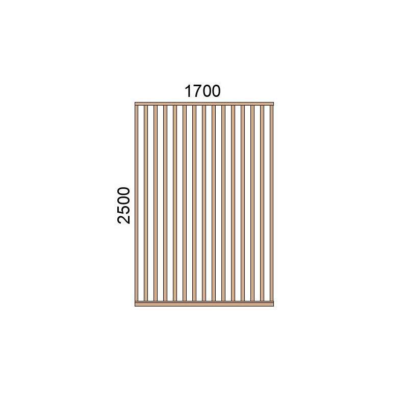 small-Claustra bois lames verticales L1700xH2500