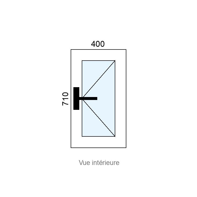 small-Fenêtre PVC 1 vantail L400 x H710