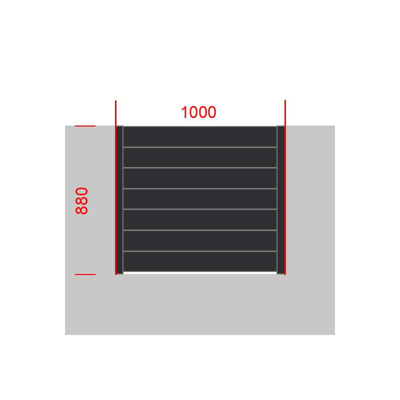 small-Elément de clôture L1000  x  H880