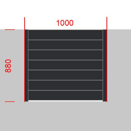 Elément de clôture L1000  x  H880