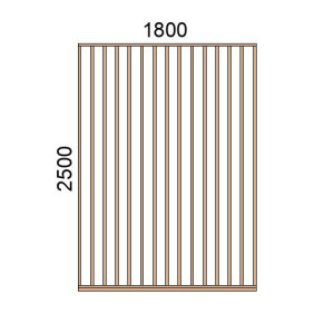 Claustra bois lames verticales L1800xH2500