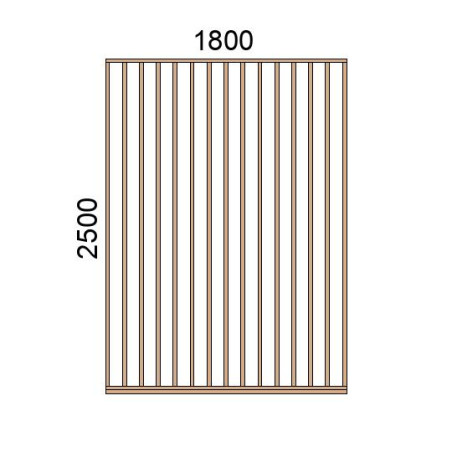 Claustra bois lames verticales L1800xH2500