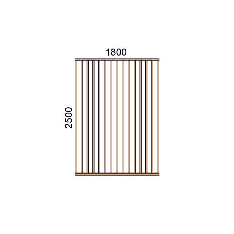 small-Claustra bois lames verticales L1800xH2500