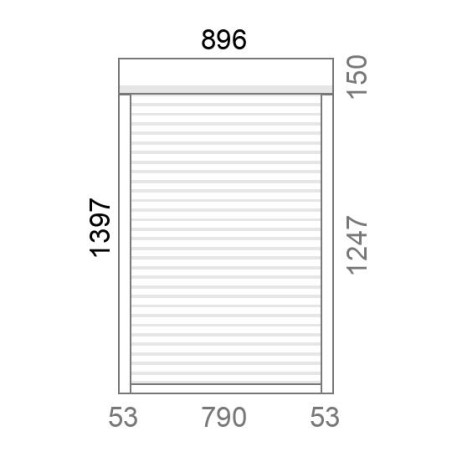 Volet roulant rénovation motorisé L901 x H1400