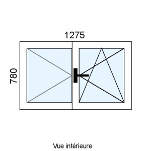 Fenêtre PVC OB 2 vantaux...