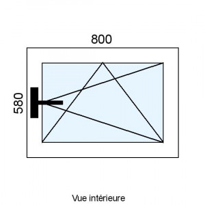 Fenêtre PVC OB 1 vantail...