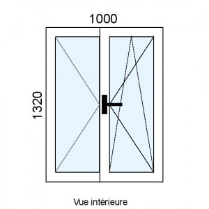 Fenêtre PVC OB 2 vantaux...