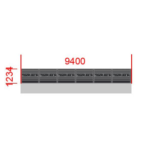 Elément de clôture L9400  x  H1234