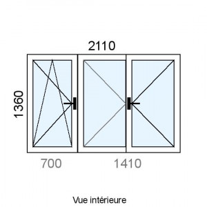 Fenêtre  OB 1 vantail...