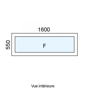 Châssis Alu Fixe L1600 x H550