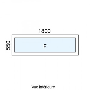 Châssis Alu Fixe L1800 x H550